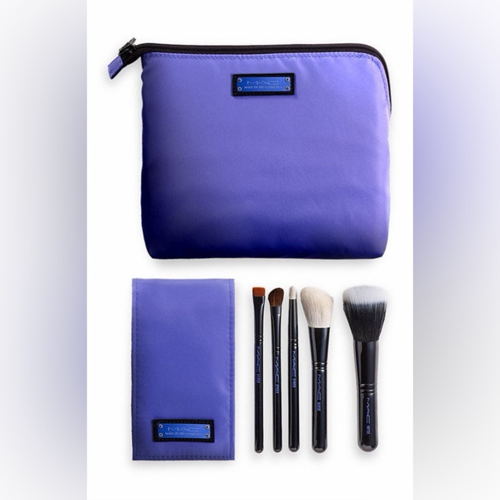 Brand New Vintage MAC Purple Travel Makeup Brush Set